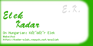 elek kadar business card